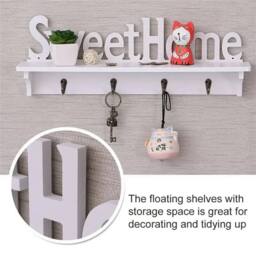 Dprodo Sweet Home Wall Shelves Bookshelf in White - Size: 1 Pack - thumbnail 6