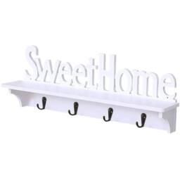 Dprodo Sweet Home Wall Shelves Bookshelf in White - Size: 1 Pack - thumbnail 1