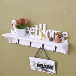 Dprodo Sweet Home Wall Shelves Bookshelf in White - Size: 1 Pack - thumbnail 5