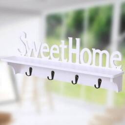 Dprodo Sweet Home Wall Shelves Bookshelf in White - Size: 1 Pack - thumbnail 7