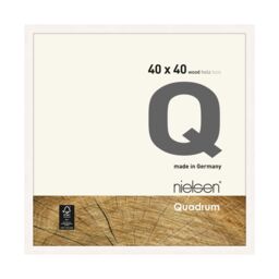 nielsen Quadrum 40 x 40cm Wooden Picture Frame With Protective Glass Front in White - Size: 40 x 40 cm - thumbnail 1