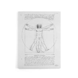"Artery8 Vitruvian Man Black & White da Vinci Vintage Canvas Wall Art - Size: W18"" x H24""" - thumbnail 1