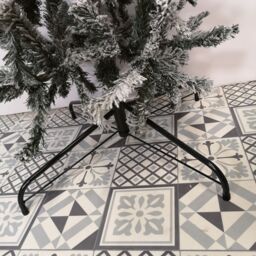 Samuel Alexander 8ft Indoor Flocked PVC Christmas Tree Arch with Snow Tips & Flat Top in Green - thumbnail 6
