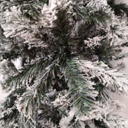 Samuel Alexander 8ft Indoor Flocked PVC Christmas Tree Arch with Snow Tips & Flat Top in Green - thumbnail 3