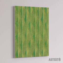 "Artery8 Green Lines Vintage Pattern Canvas Wall Art Print Furuya Korin - Size: W24"" x H32""" - thumbnail 2