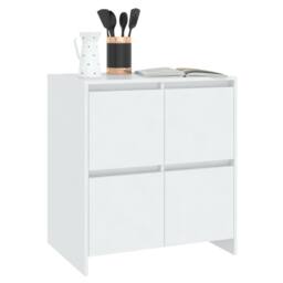 Berkfield Home Sideboards 2 pcs White 70x41x75 cm Engineered Wood - Size: 70 x 41 x 75 cm - thumbnail 7