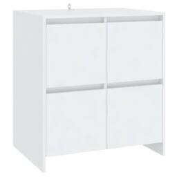Berkfield Home Sideboards 2 pcs White 70x41x75 cm Engineered Wood - Size: 70 x 41 x 75 cm - thumbnail 4