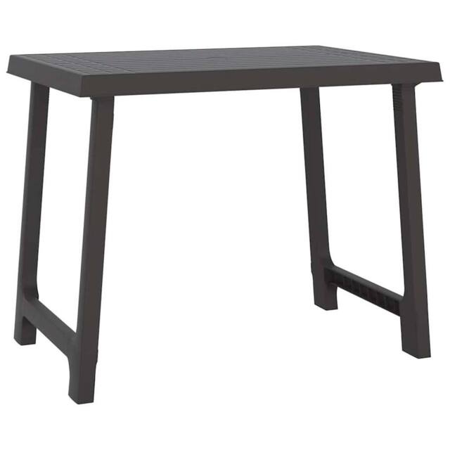Berkfield Home Camping Table Anthracite 79x56x64 cm PP Wooden Look in Black - Size: 79 x 56 x 64 cm - image 1