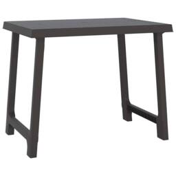Berkfield Home Camping Table Anthracite 79x56x64 cm PP Wooden Look in Black - Size: 79 x 56 x 64 cm - thumbnail 1