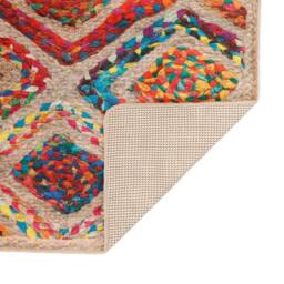 Berkfield Home Rug Washable Multicolour 160x230 cm Anti Slip - Size: 100 cm diameter - thumbnail 4