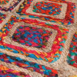 Berkfield Home Rug Washable Multicolour 160x230 cm Anti Slip - Size: 100 cm diameter - thumbnail 7