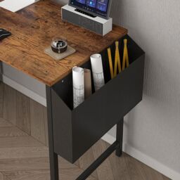 MCC Direct Computer Desk L Shaped Corner Desk with Adjustable shelves - Lotus 120cm in Brown - thumbnail 3