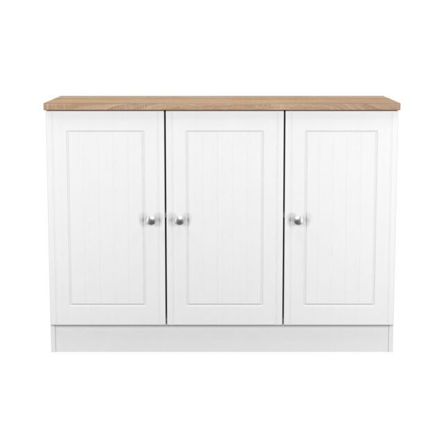 Ready Assembled 2 U Norton 3 Door Sideboard (Ready Assembled) in White - Size: Large - image 1