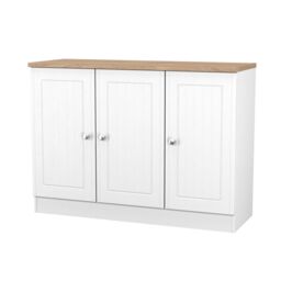 Ready Assembled 2 U Norton 3 Door Sideboard (Ready Assembled) in White - Size: Large - thumbnail 3