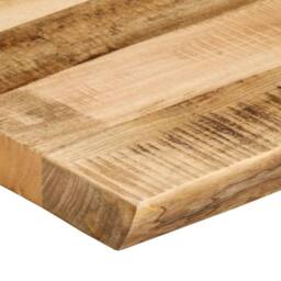 Berkfield Home Table Top Live Edge 140x40x3.8 cm Solid Wood Rough Mango in Brown - thumbnail 6
