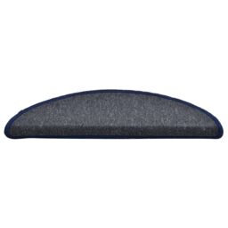 Berkfield Home Carpet Stair Treads 15 pcs Dark Grey & Blue 56x17x3 cm - Size: Medium - thumbnail 5