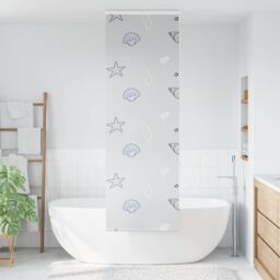 Berkfield Home Shower Roller Blind with Cassette 70x240 cm Fabric Width 66 cm in Black - thumbnail 2