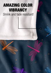 JQ Licensing James Piazza Neon Dragonflies Pattern Silky Touch Super Soft Throw Blanket 152 X 127 cm in White - thumbnail 4