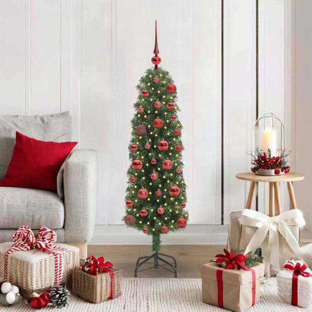 Berkfield Home Artificial Christmas Tree with 150 LEDs with Stand Green 120 cm - image 1
