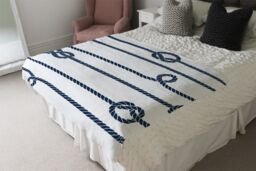Benjamin Tate Design Rope Blanket in Natural - Size: 120 cm x 150 cm - thumbnail 3
