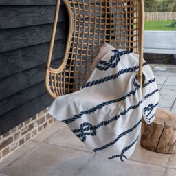 Benjamin Tate Design Rope Blanket in Natural - Size: 120 cm x 150 cm - thumbnail 4