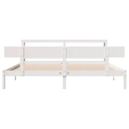 Berkfield Home Bed Frame without Mattress White 180x200 cm Super King Solid Wood Pine - thumbnail 4