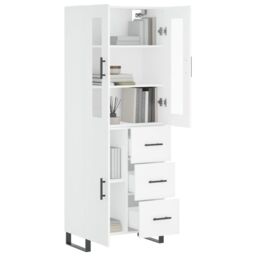 Berkfield Home Highboard White 69.5x34x180 cm Engineered Wood - thumbnail 3