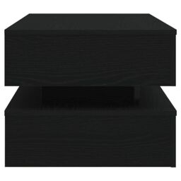 Berkfield Home Coffee Table with LED Lights Black Oak 90x50x40 cm - Size: 90 x 50 x 40 cm - thumbnail 8