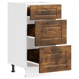 Berkfield Home Kitchen Base Cabinet Porto Smoked Oak Engineered Wood in Brown - thumbnail 5