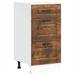 Berkfield Home Kitchen Base Cabinet Porto Smoked Oak Engineered Wood in Brown - thumbnail 3