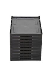 Living and Home 9-Tier Foldable Shoe Cabinet Shoe Storage Box in Black - thumbnail 5