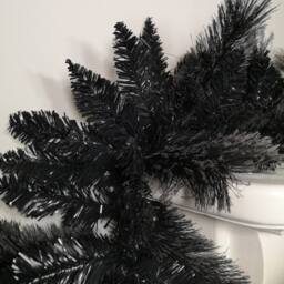 Samuel Alexander 6ft (1.8m) Premier PVC Plain Black Tipped Artificial Christmas Halloween Garland - thumbnail 5