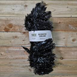 Samuel Alexander 6ft (1.8m) Premier PVC Plain Black Tipped Artificial Christmas Halloween Garland - thumbnail 4