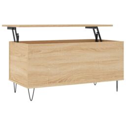 Berkfield Home Coffee Table Sonoma Oak 90x44.5x45 cm Engineered Wood in Brown - thumbnail 2