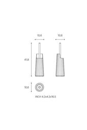 Cosmic Toilet brush, Black Design, Avenir Collection - thumbnail 7