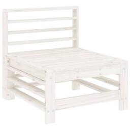 Berkfield Home Garden Middle Sofa White Solid Wood Pine