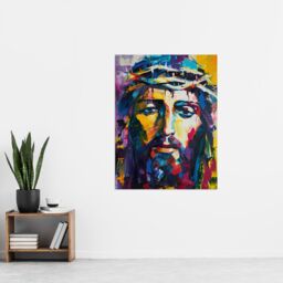 "Artery8 Jesus Thorn Crown Portrait Modern Portrait Wall Art Print - Size: W12"" x H16""" - thumbnail 4