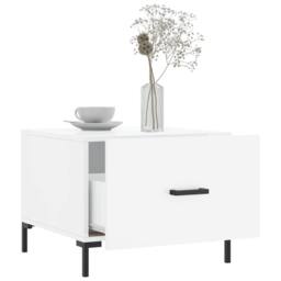 Berkfield Home Coffee Tables 2pcs High Gloss White 50x50x40 cm Engineered Wood - Size: 50 x 50 x 40 cm - thumbnail 4