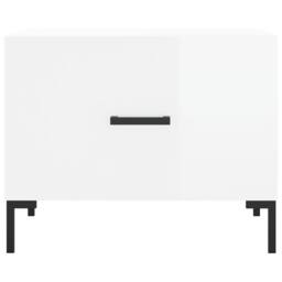 Berkfield Home Coffee Tables 2pcs High Gloss White 50x50x40 cm Engineered Wood - Size: 50 x 50 x 40 cm - thumbnail 6