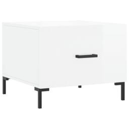 Berkfield Home Coffee Tables 2pcs High Gloss White 50x50x40 cm Engineered Wood - Size: 50 x 50 x 40 cm - thumbnail 5