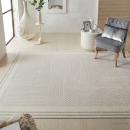 The Rug Shop UK Chequered Modern Grey Machine Made Easy to clean Area Rug - Size: 160 cm x 230 cm - thumbnail 1