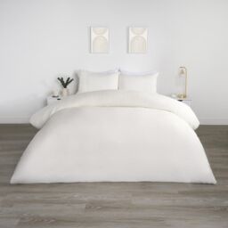 OHS Filled Pinsonic Arches Panel Duvet Cover Bedding Set in Cream - Size: King - thumbnail 1