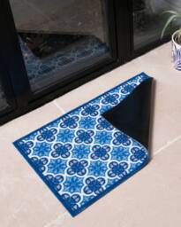 Artsy Mats Blue Mosaic Tile Indoor Washable Doormat - Size: 40 cm x 60 cm - thumbnail 2