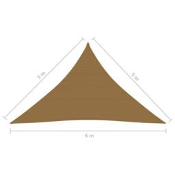 Berkfield Home Sunshade Sail 160 g/m ² Taupe 5x5x6 m HDPE in Beige - thumbnail 6