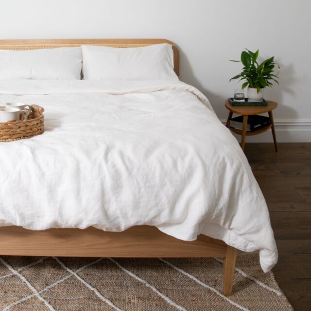 Native Natural White Double 100% Linen Duvet Cover (200x200cm) - image 1