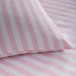 HomeSpace Direct Pencil Stripe Duvet Cover Set in Pink - Size: King - thumbnail 3