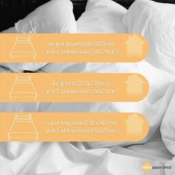 HomeSpace Direct Pencil Stripe Duvet Cover Set in Pink - Size: King - thumbnail 6