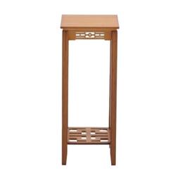 FORGEVIO Square Plant Stand 2Tier Bamboo Classic Chinese Style Plant Stand in Brown - thumbnail 3