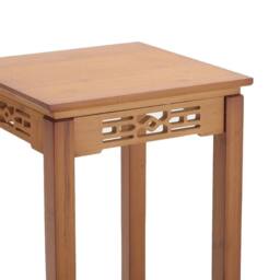 FORGEVIO Square Plant Stand 2Tier Bamboo Classic Chinese Style Plant Stand in Brown - thumbnail 5
