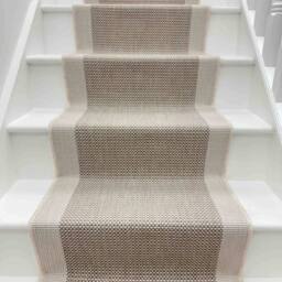 runrug Stair Runner Carpet - Reversible & Durable, 2mm - 'Vichy' in Beige - Size: 70 cm x 510 cm - thumbnail 4